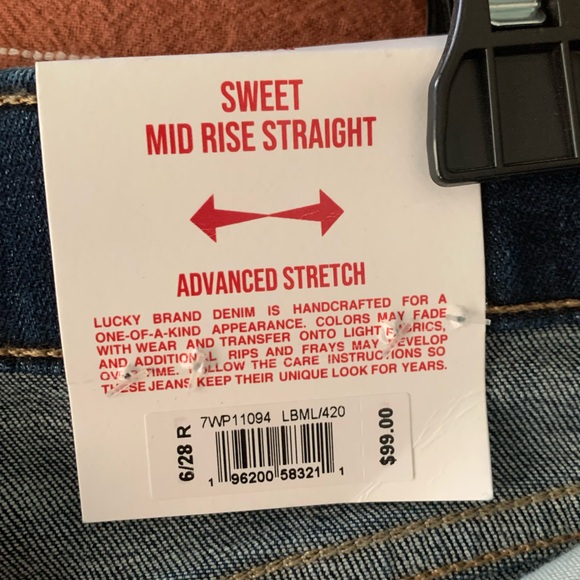 Lucky Brand Sweet Mid Rise Straight Jeans - Picture 5 of 7